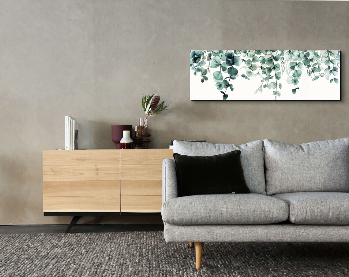 Panoramic Eucalyptus Vines Art Print, Botanical Wall Art - Image 4