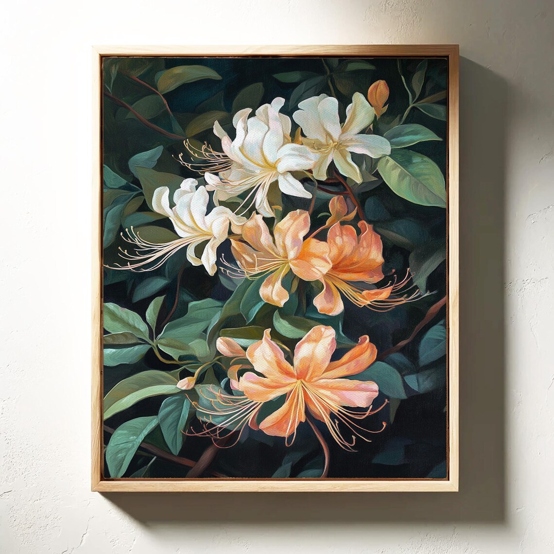 Elegant Honeysuckle Blossoms, Botanical Home Decor - Image 5