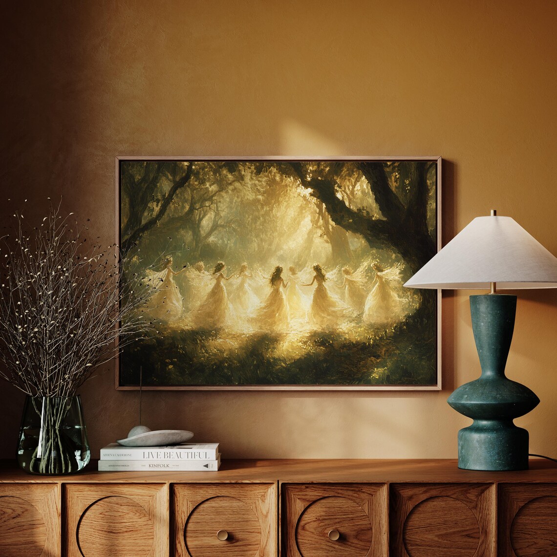 Ethereal Fairies Dancing In Golden Forest Light - Image 4