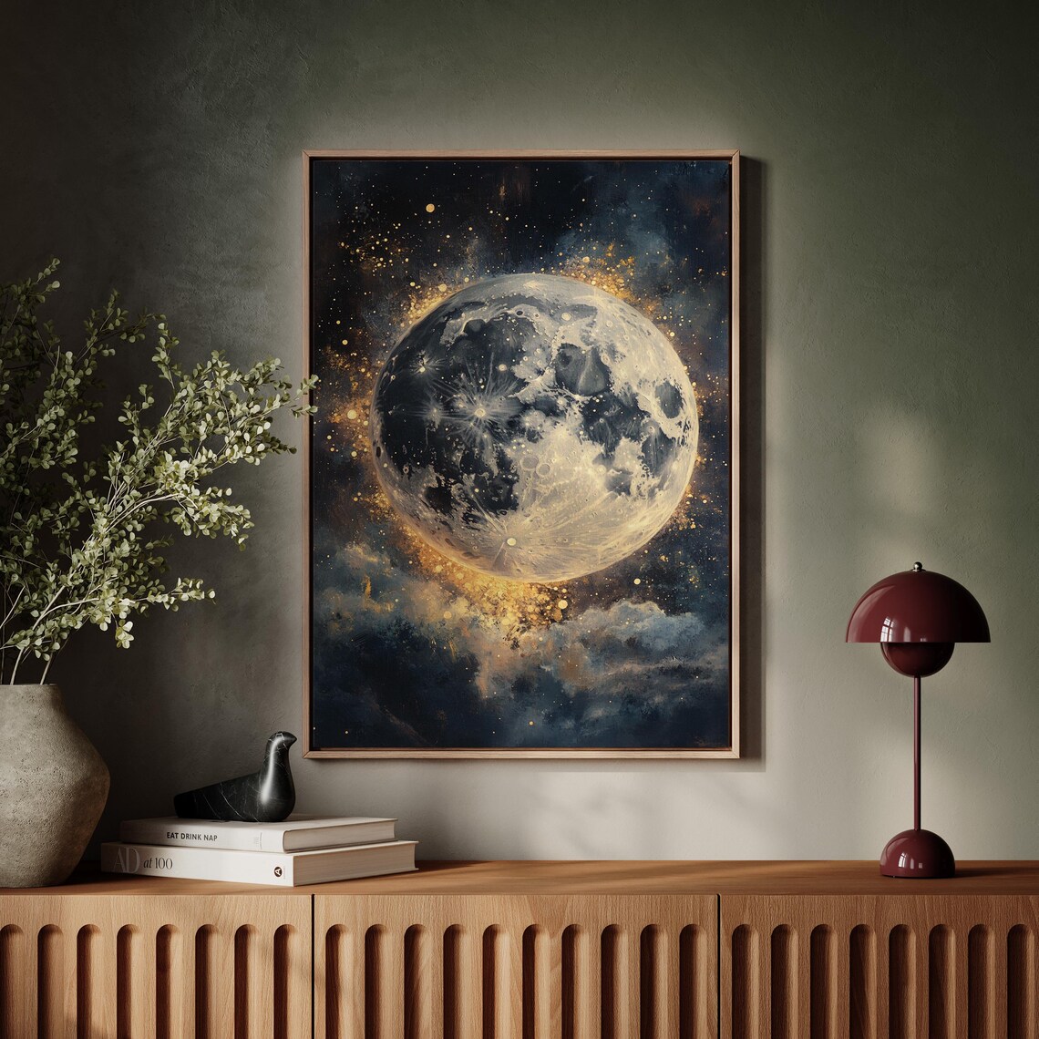Full Moon Art, Mystical Celestial Wall Decor - Image 6