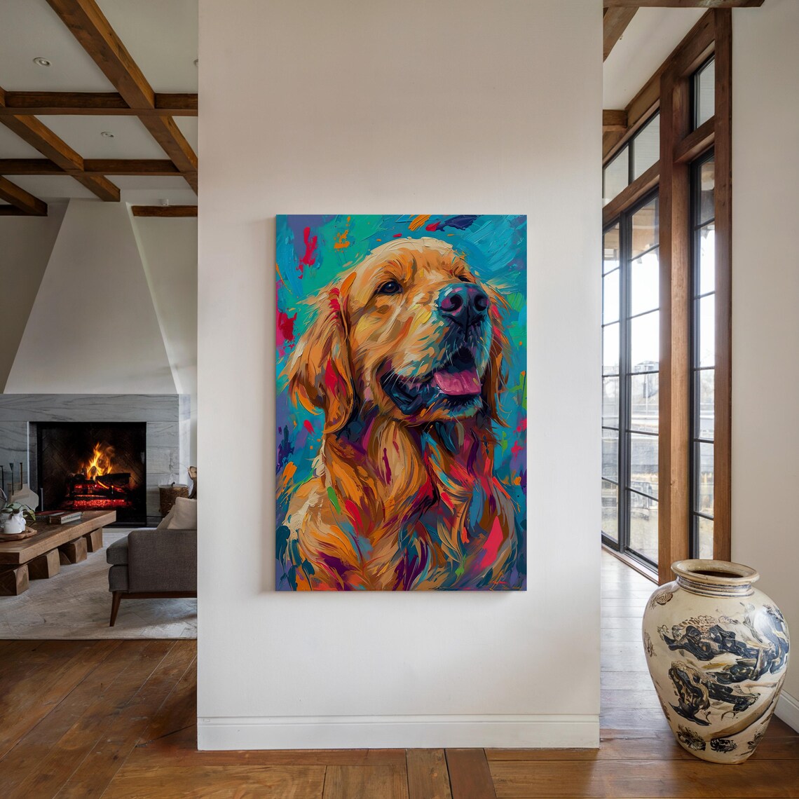Golden Retriever Pop Art, Dog Lover Wall Art Print - Image 4