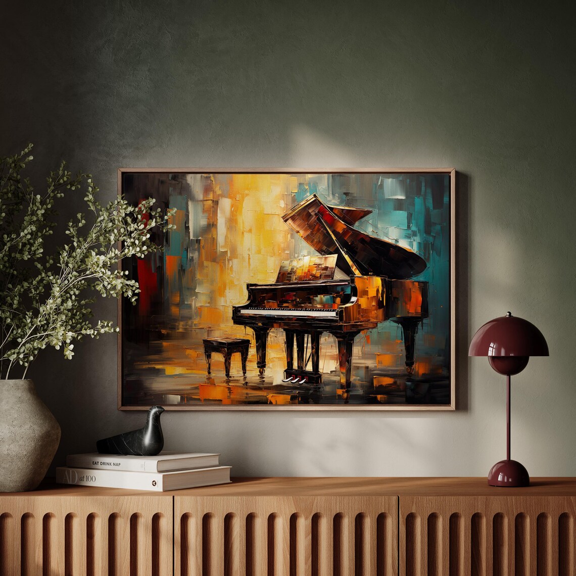 Abstract Piano Art Print, Expressionist Music Decor - Image 4