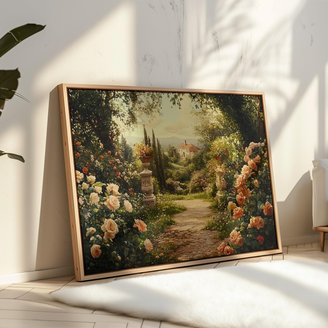 Vintage Italian Garden Tuscany Villa Art Print - Image 2