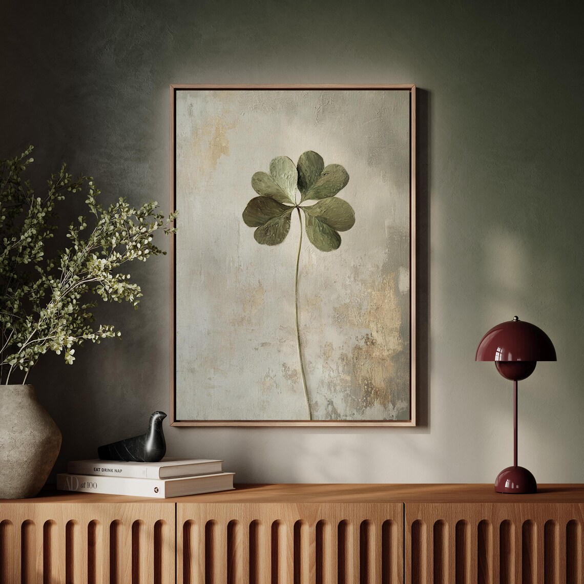 Four Leaf Clover, Rustic Minimalist Art Print - Image 7