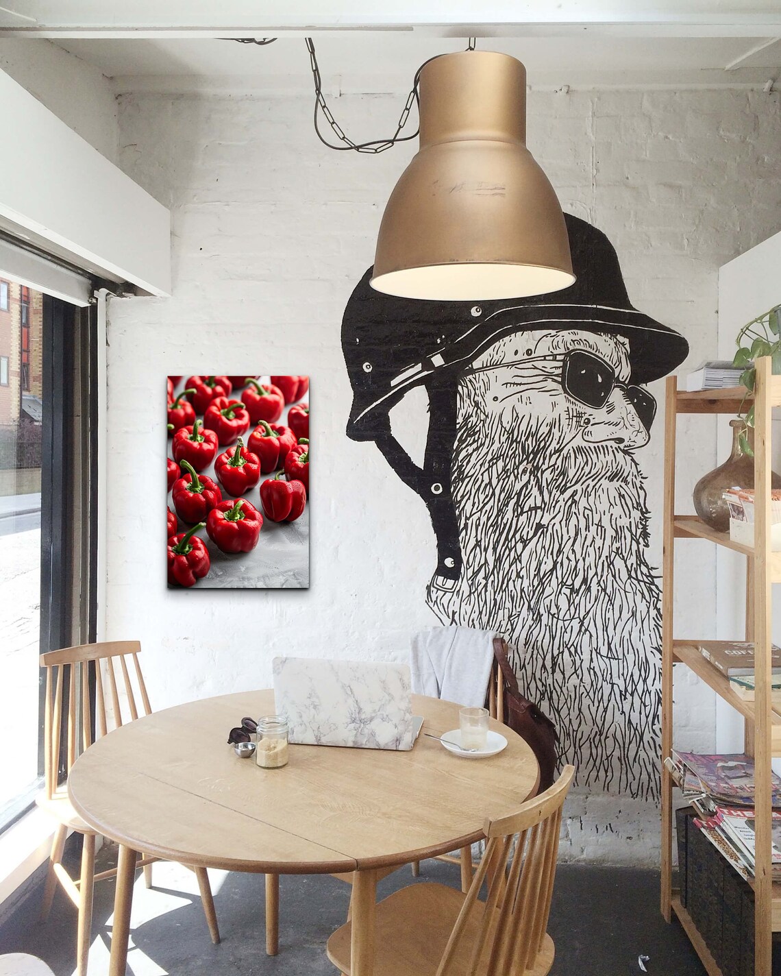 Red Bell Peppers Art Print, Still Life Kitchen Decor - Image 7