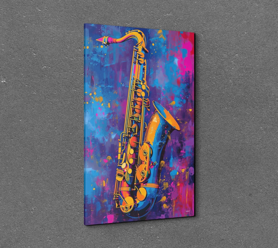 Pop Art Saxophone Art Print - Image 3