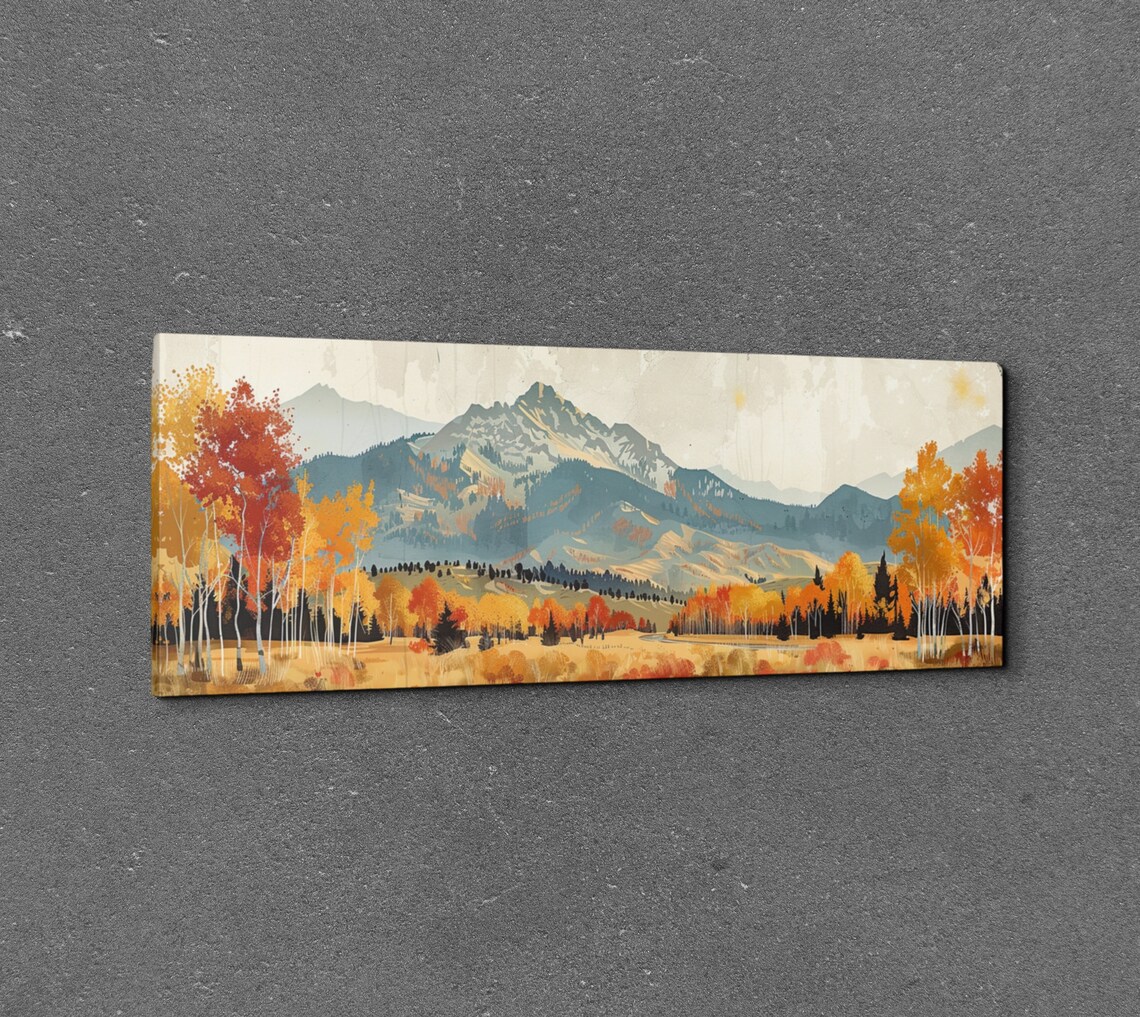 Sun Valley Idaho Mid-Century Modern Panoramic Art Print - Image 3