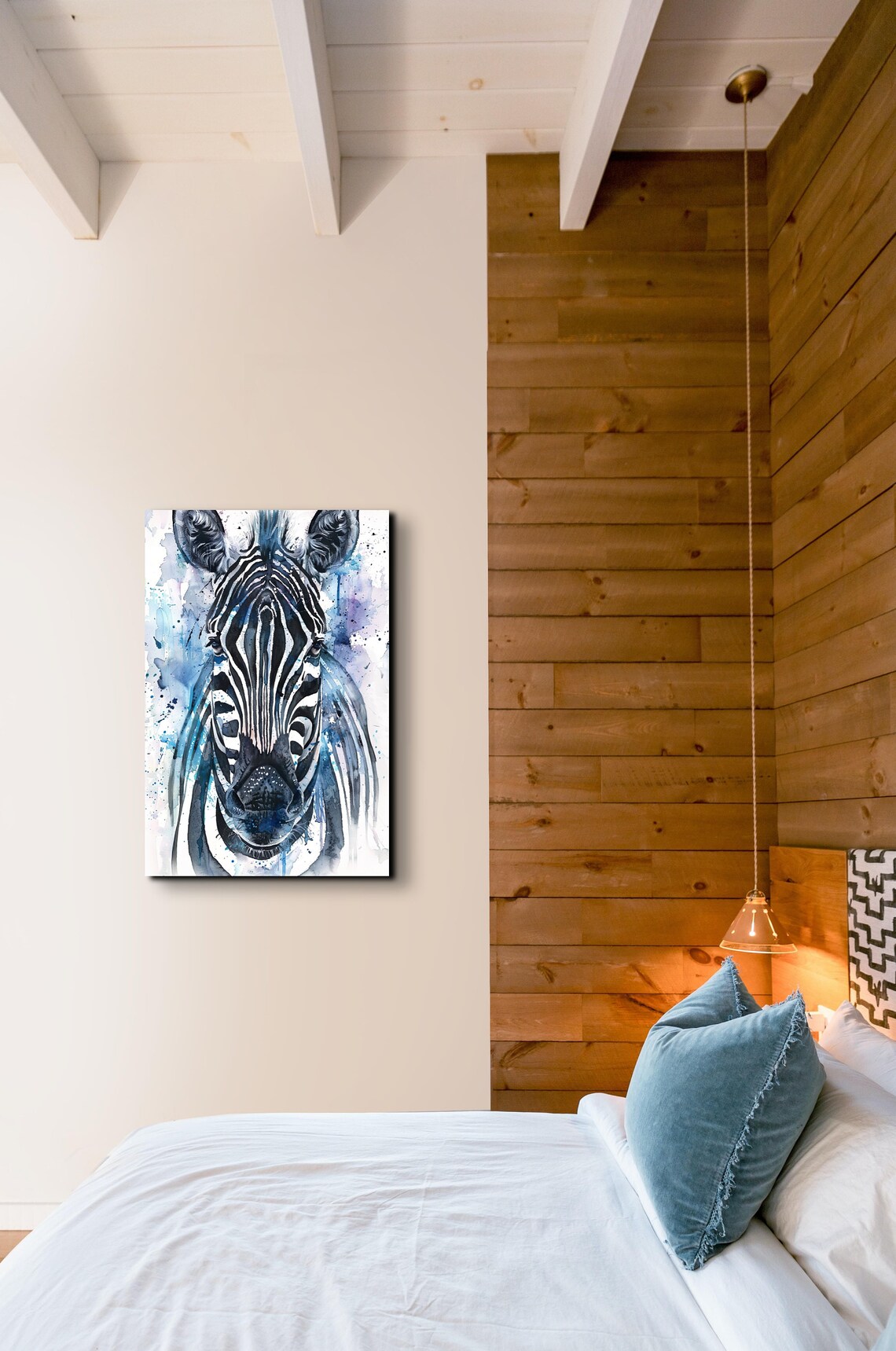 Watercolor Zebra Art Print, Home Decor - Image 3