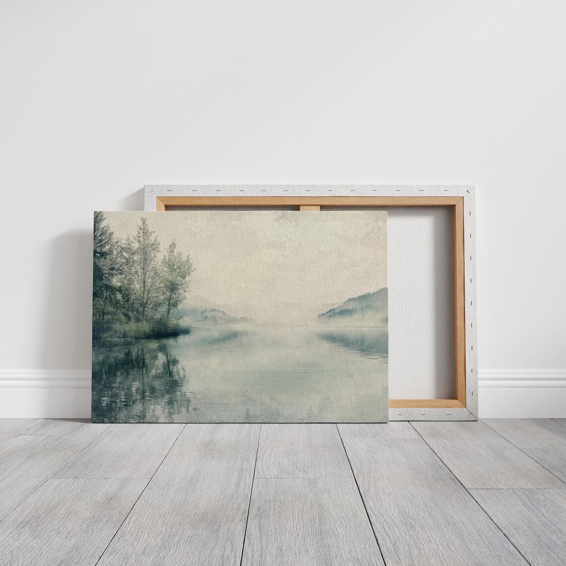 Misty Lake Landscape, Serene Nature Scene - Image 3