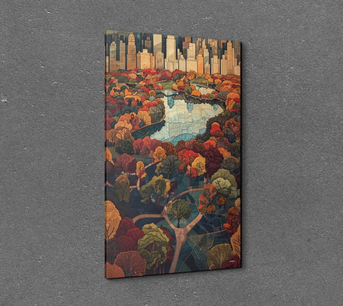 Central Park New York City Mid-Century Art Print - Image 3