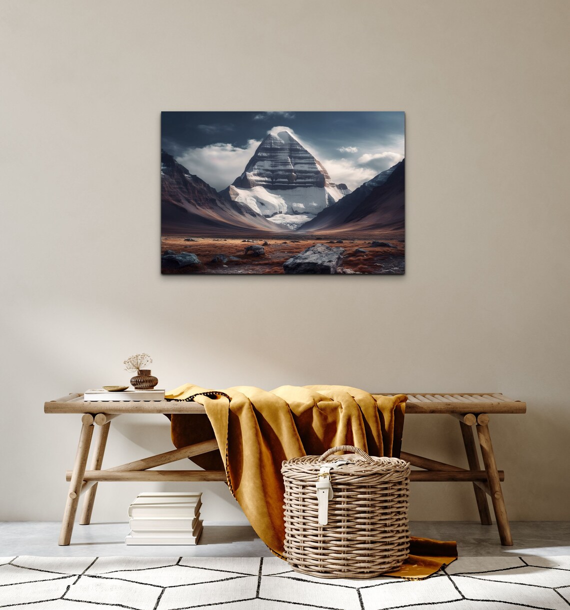 Mount Kailash Tibet Mountain Landscape Art Print - Image 3