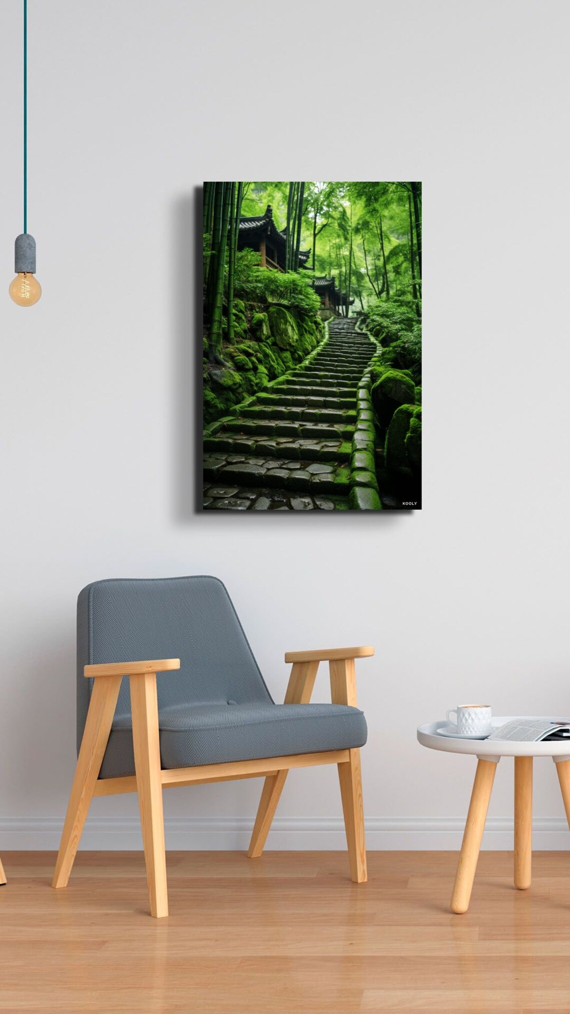 Bamboo Forest With A Winding Path, Wall Art Print - Image 5