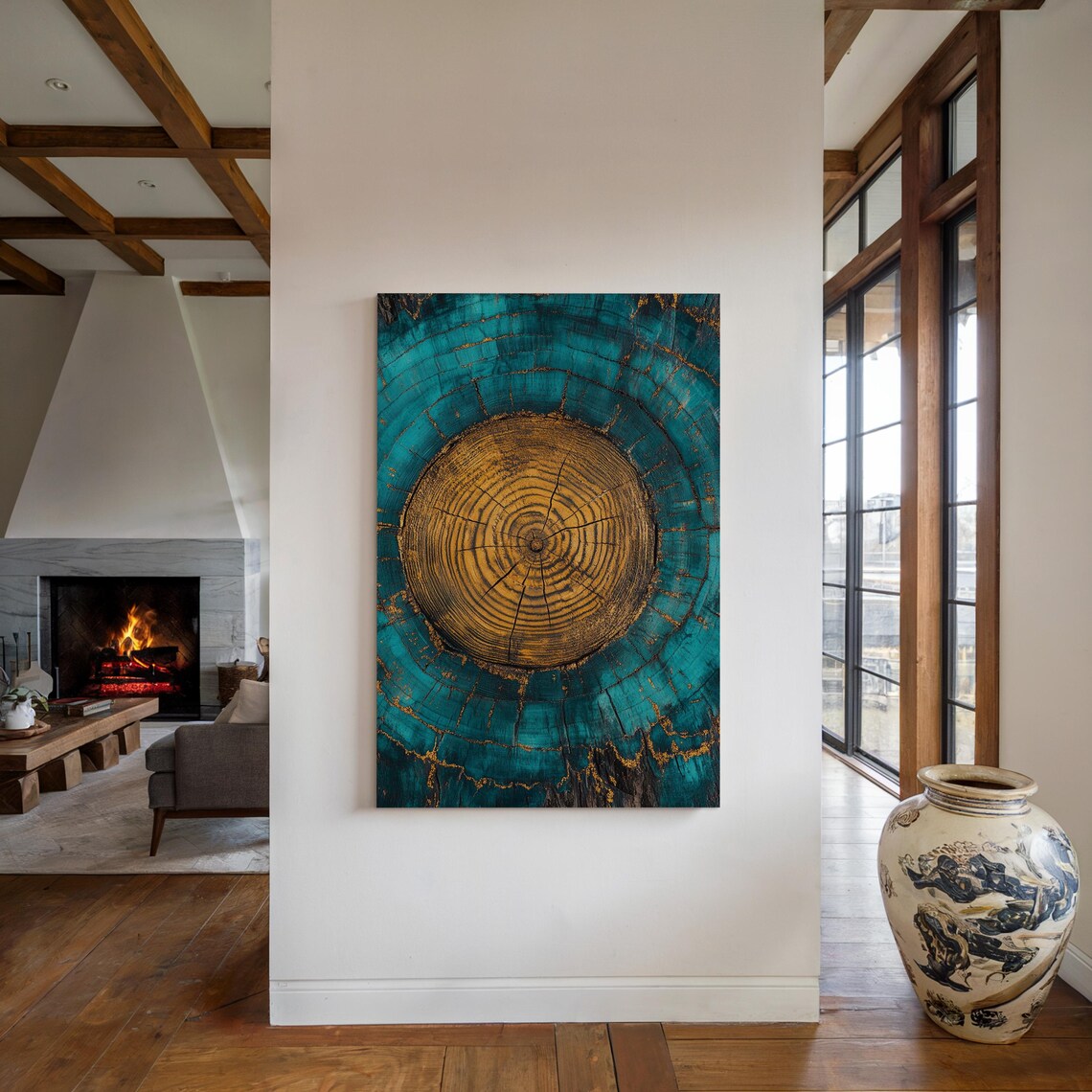 Tree Ring Art Print, Rustic Modern Decor - Image 5
