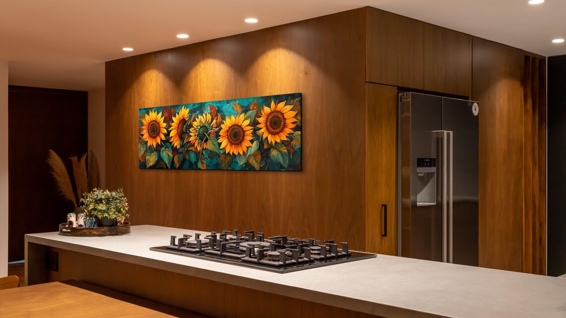 Van Gough Style Bold Sunflower Poster Print - Image 3
