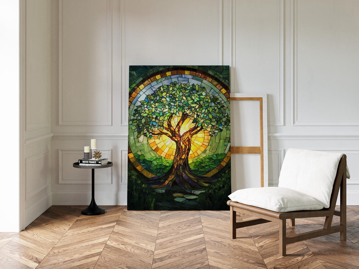 Tree Of Life Stained Glass Art Print, Nature Inspired - Image 5