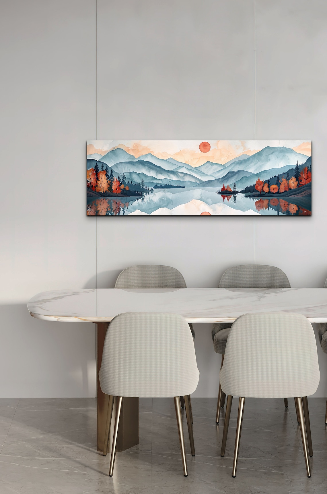 Adirondack Mountains Mid-Century Modern Wall Art Print - Image 4