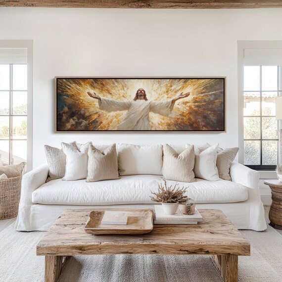 Jesus Ascension Glorious Radiant Rays Christian Home Art Poster