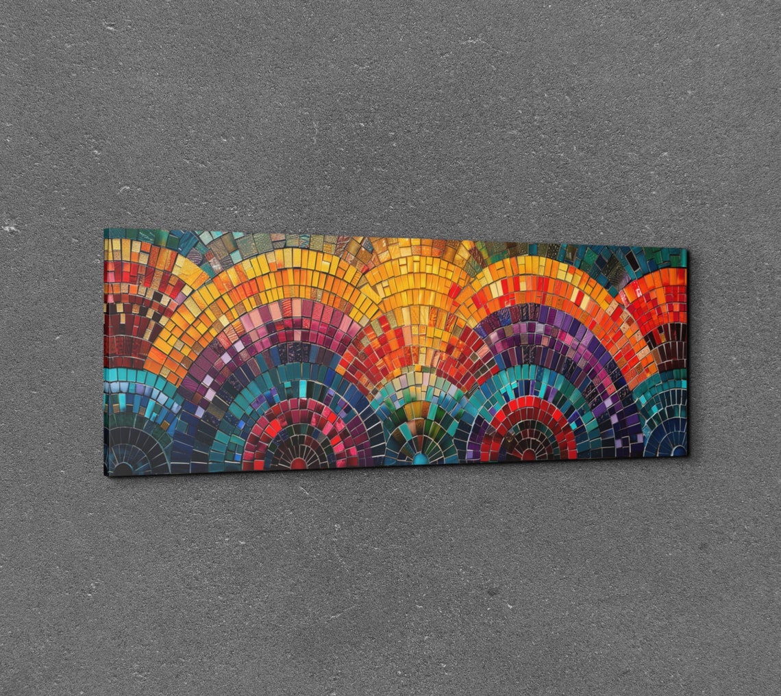 Mosaic Stained Glass Styled Art Print - Image 3
