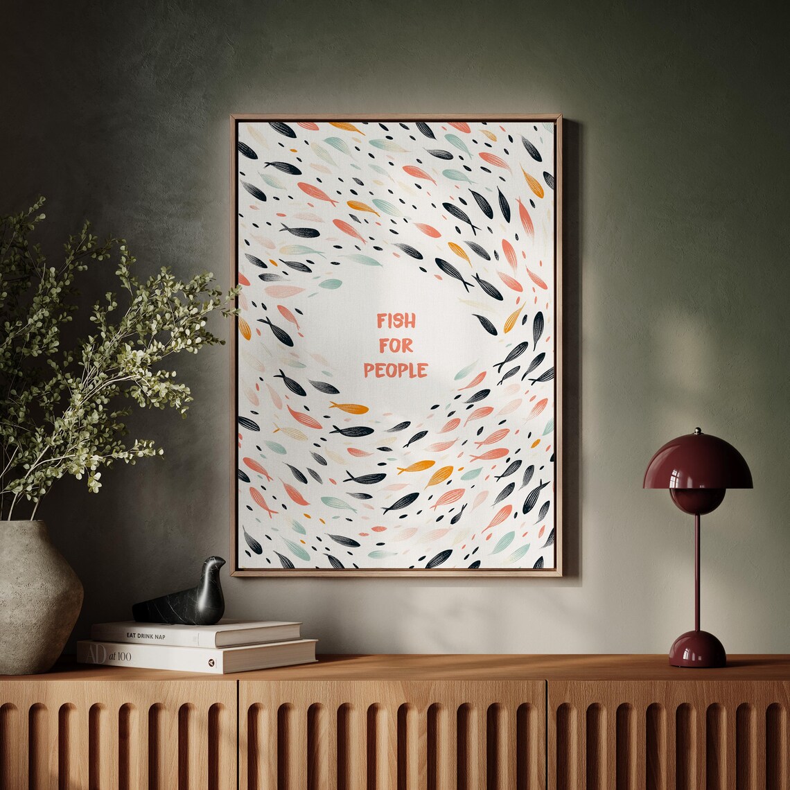 Fish For People Inspirational Christian Quote, Minimalist - Image 5