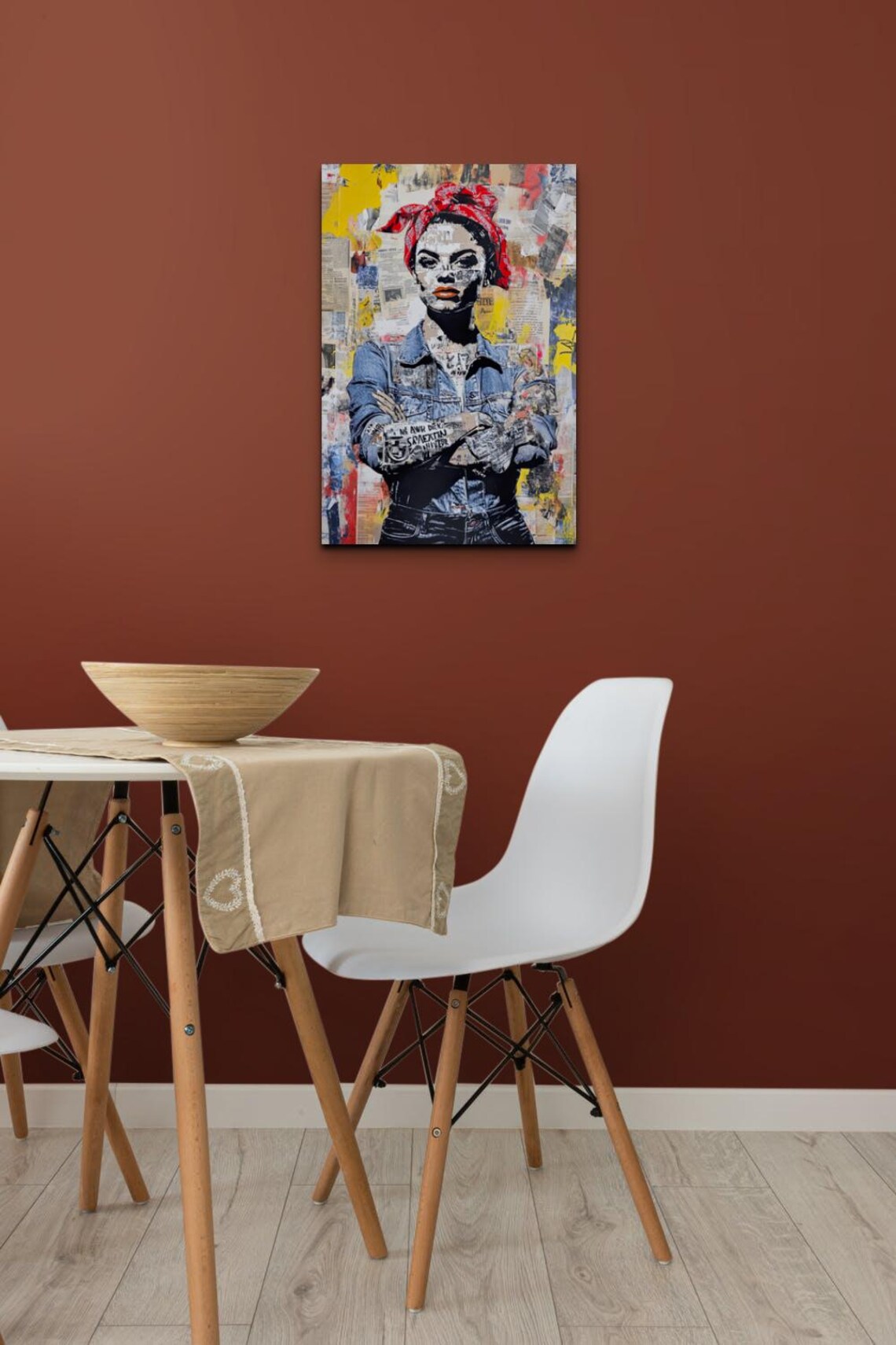Rosie The Riveter Collage Street Art Urban Poster Female Strength - Image 3