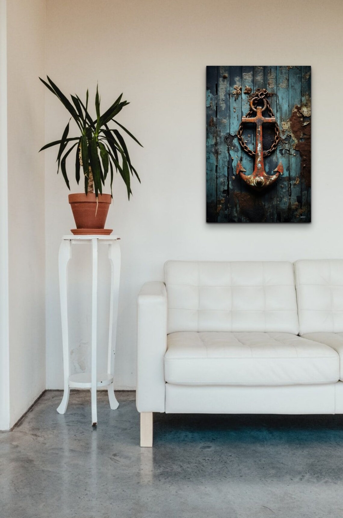 Rusty Anchor Nautical Wall Art, Boathouse Decor - Image 7