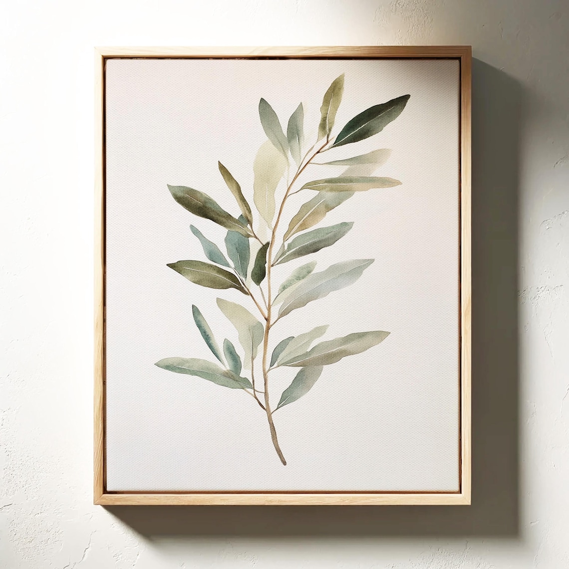 Watercolor Olive Branch Minimalist Botanical Art Print - Image 4