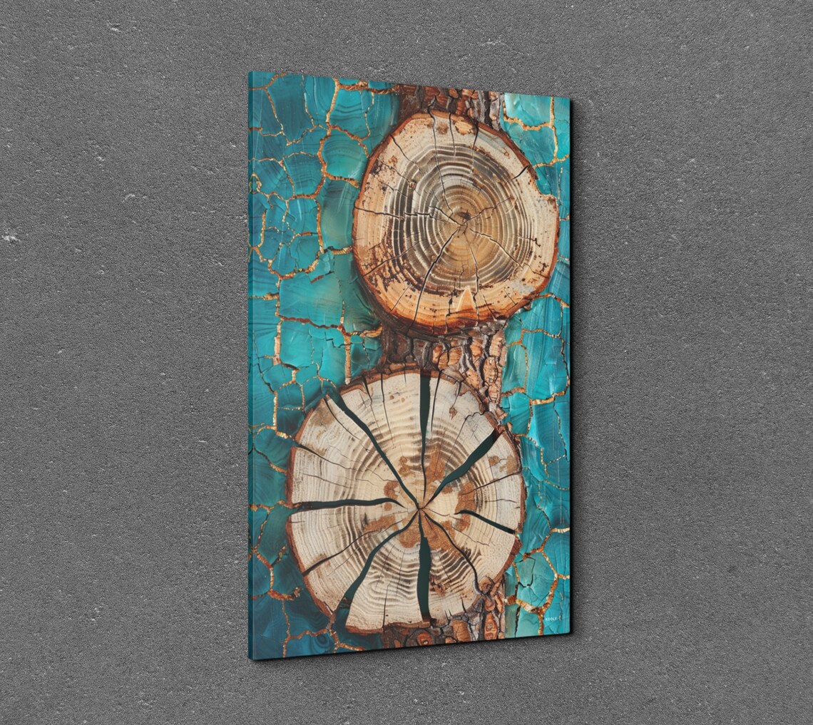 Abstract Tree Ring Nordic Natural Art Print - Image 3