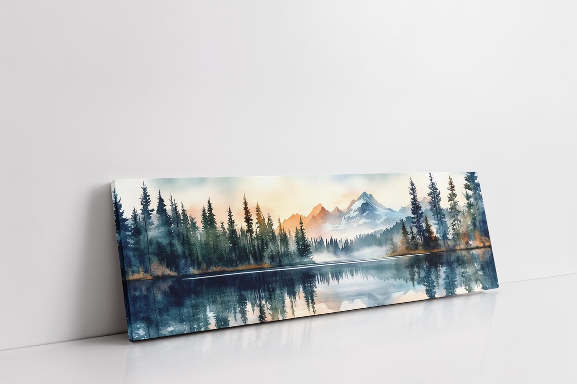 Mount Whitney Reflection Art Print, Misty Mountain Lake - Image 7