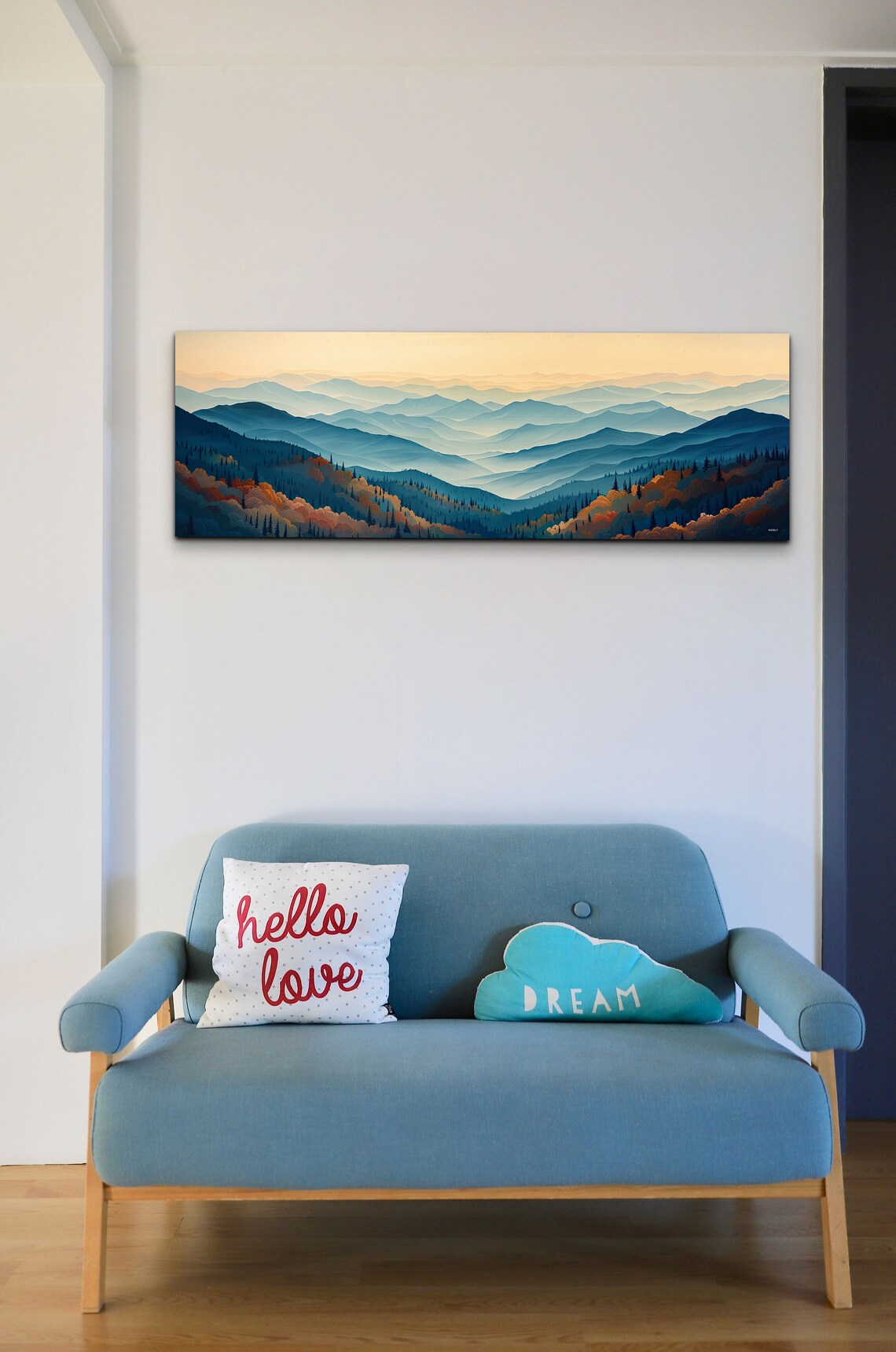 Smokey Mountain Century Modern Panoramic Wall Art - Image 5