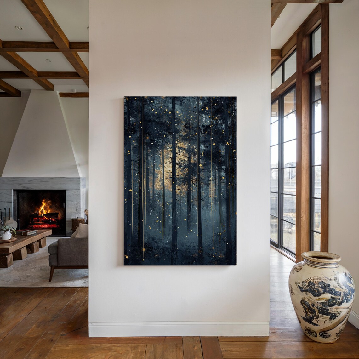 Enchanted Forest At Twilight With Fireflies Magical Woodland Poster - Image 5