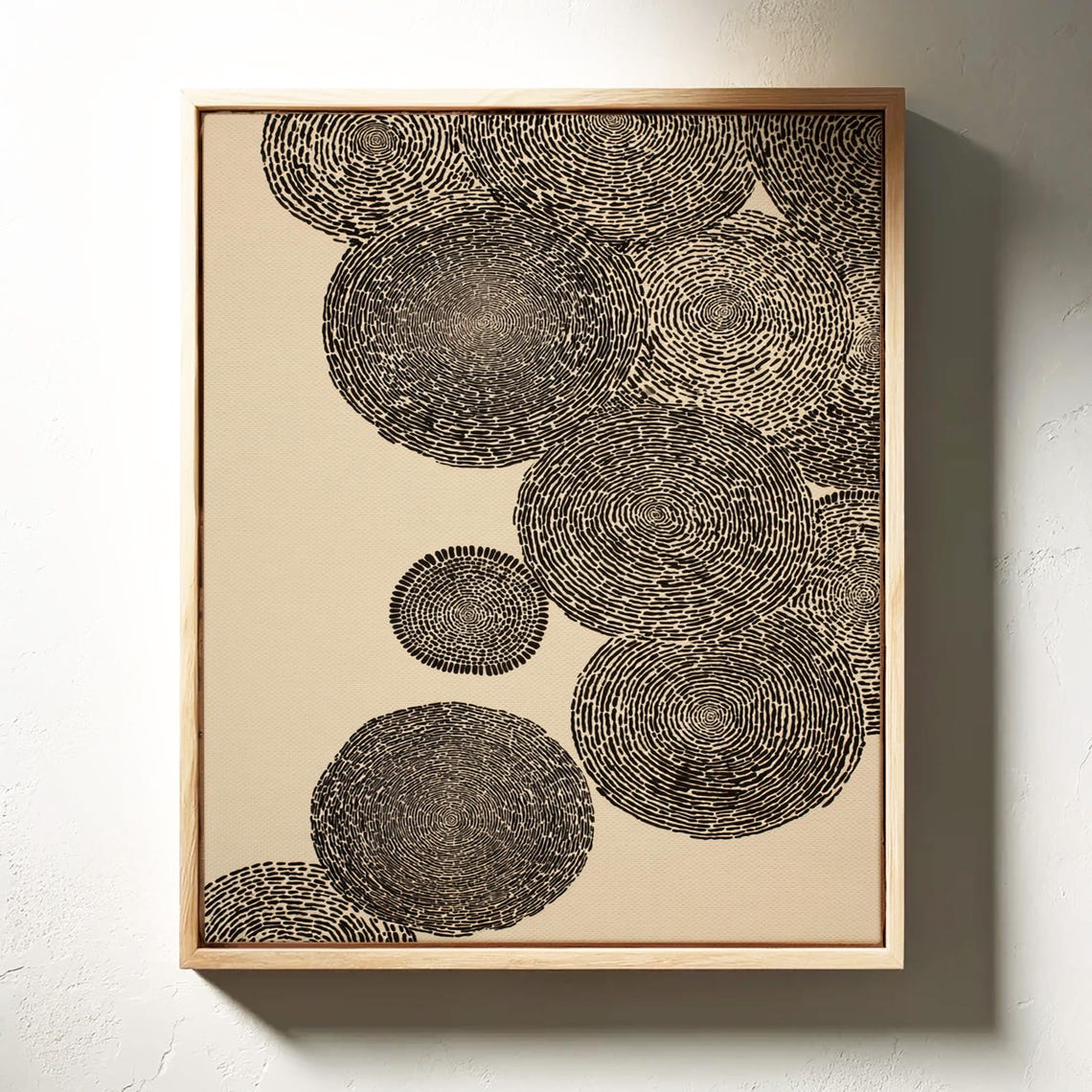 Tree Ring Circles Modern Minimalist Nature Abstract Wall Art