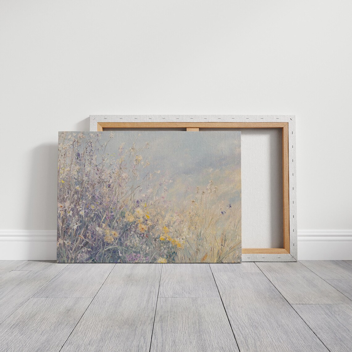 Wildflower Meadow, Pastel Impressionist Landscape - Image 3