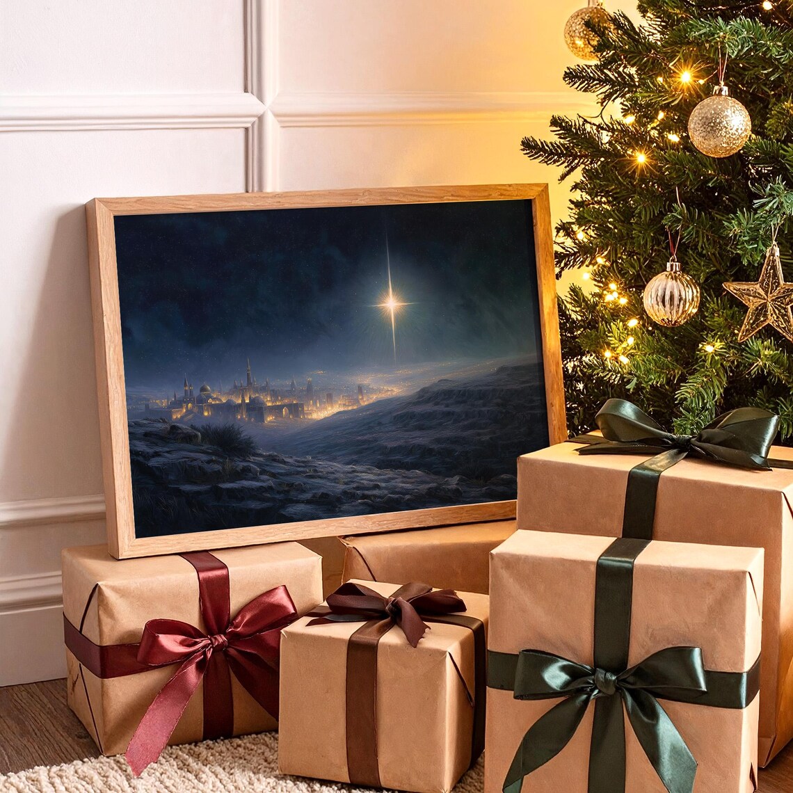 Star Of Bethlehem - Nativity Night Sky Travel Poster