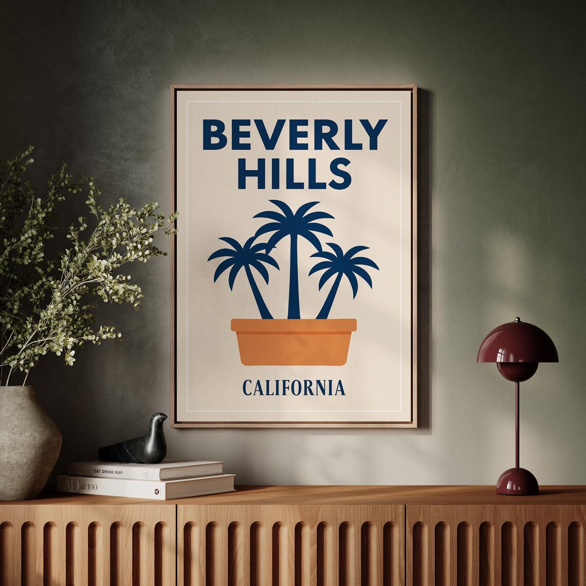 Beverly Hills Minimalist Palm Tree Wall Art