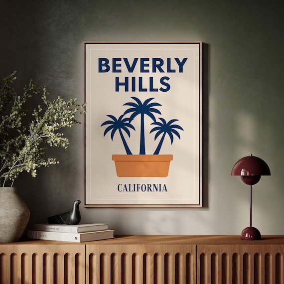 Beverly Hills Minimalist Palm Tree Wall Art