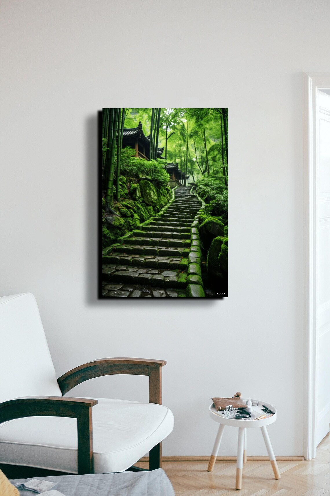 Bamboo Forest With A Winding Path, Wall Art Print - Image 7