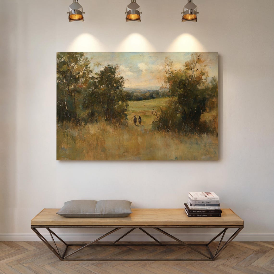 Vintage Countryside Art Rustic Western Landscape Print Cowboy Wall Art Decor Farmhouse Style Painting Country Living Poster - Image 5