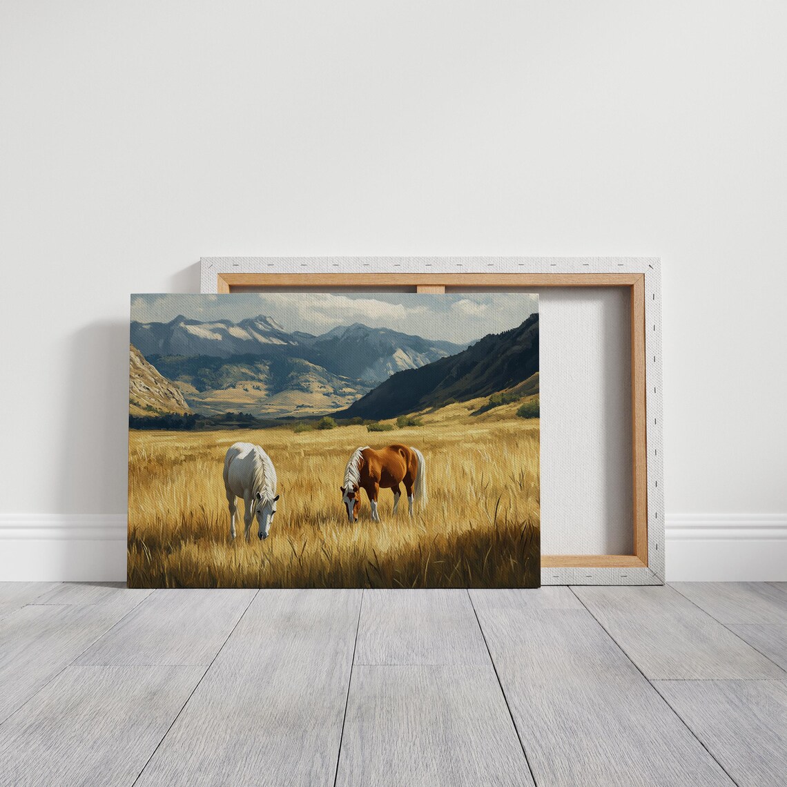 Wild Horses, Rustic Farmhouse Equestrian Art Print - Image 3
