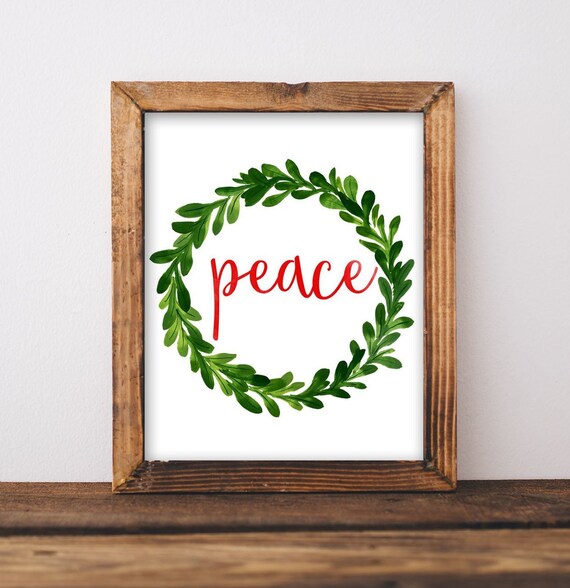 Christmas Peace Merry Holiday Art Print