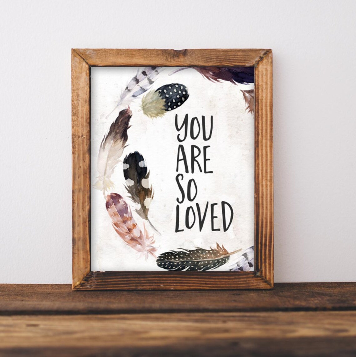 Tribal Nursery You Are So Loved Quote Art Print