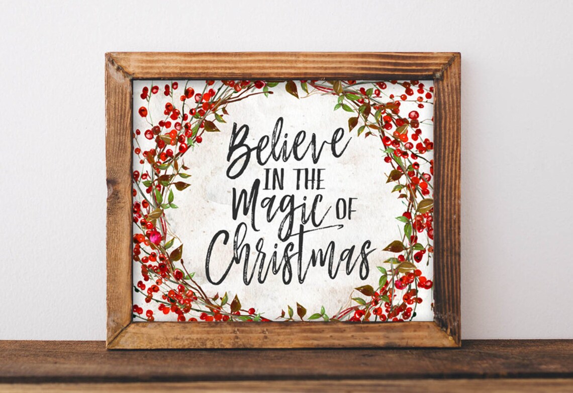 Christmas Believe in the Magic of Merry Art Print
