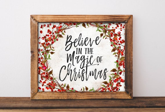 Christmas Believe in the Magic of Merry Art Print