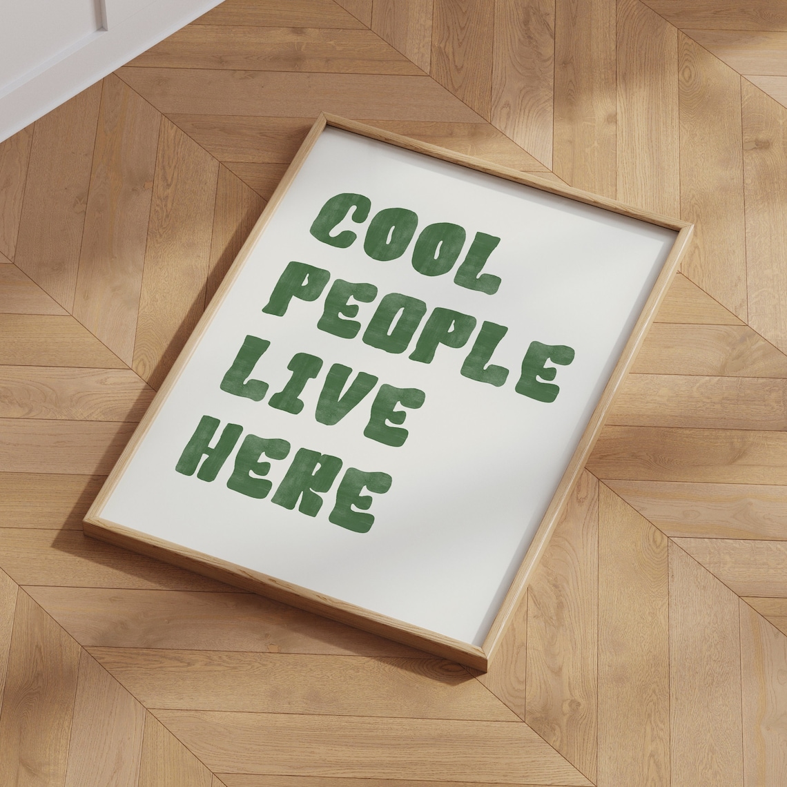Cool People Live Here Typography, Minimalist Poster