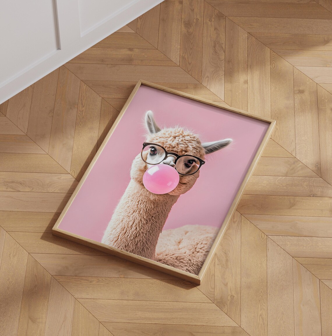 Llama Wall Art Poster, Funny Alpaca Print - Image 4