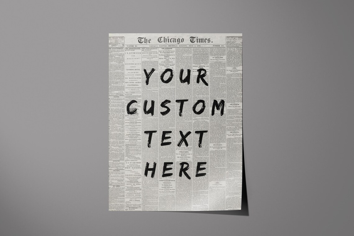 Custom Quote Vintage Newspaper Art Print - Image 6