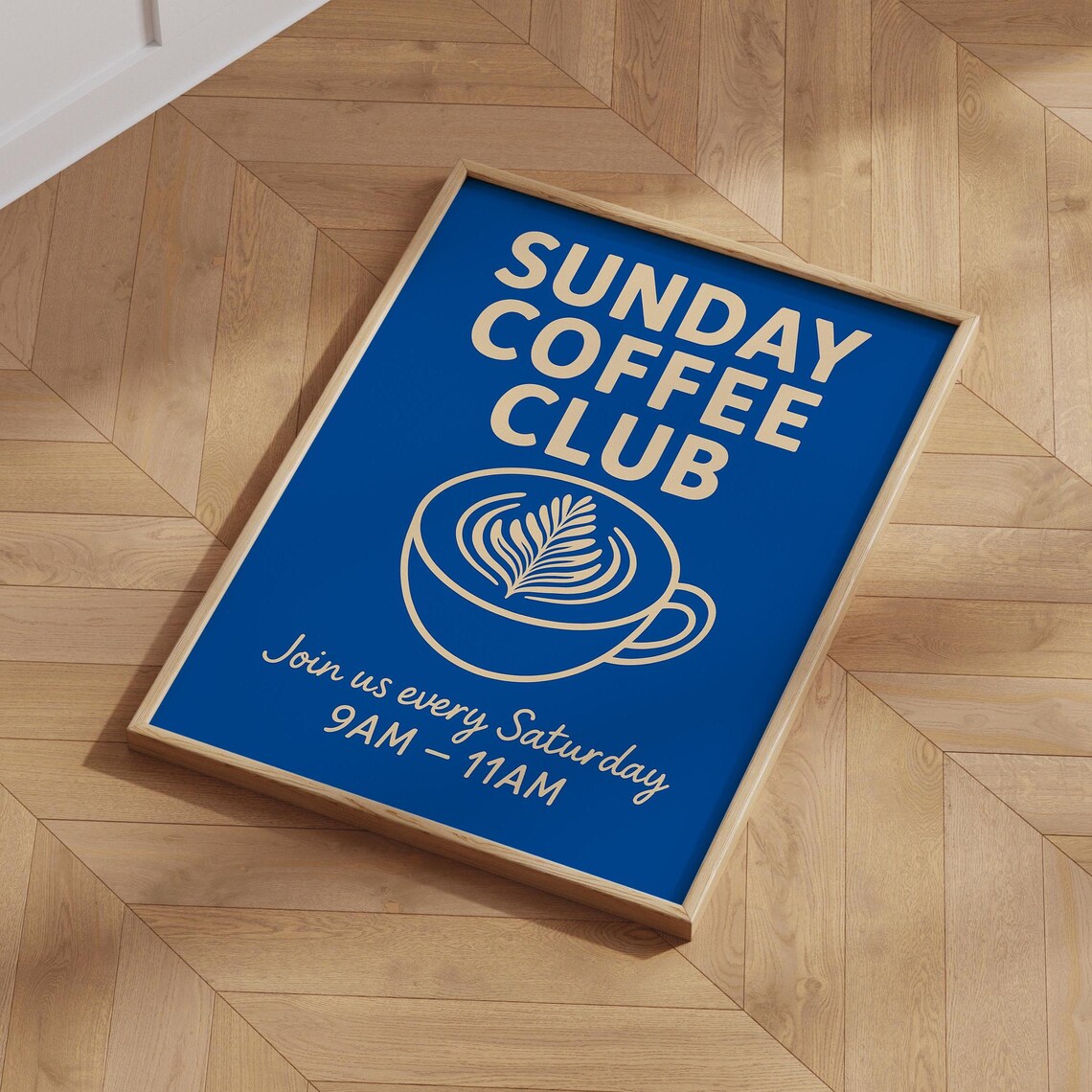 Sunday Coffee Club, Minimalist Coffee Poster