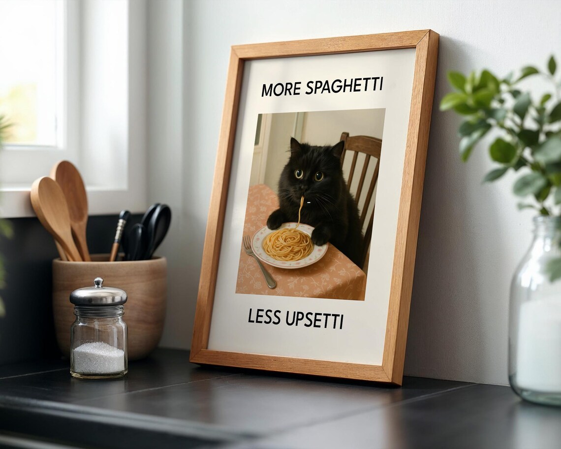 Funny Spaghetti Cat, More Spaghetti Less Upsetti - Image 6