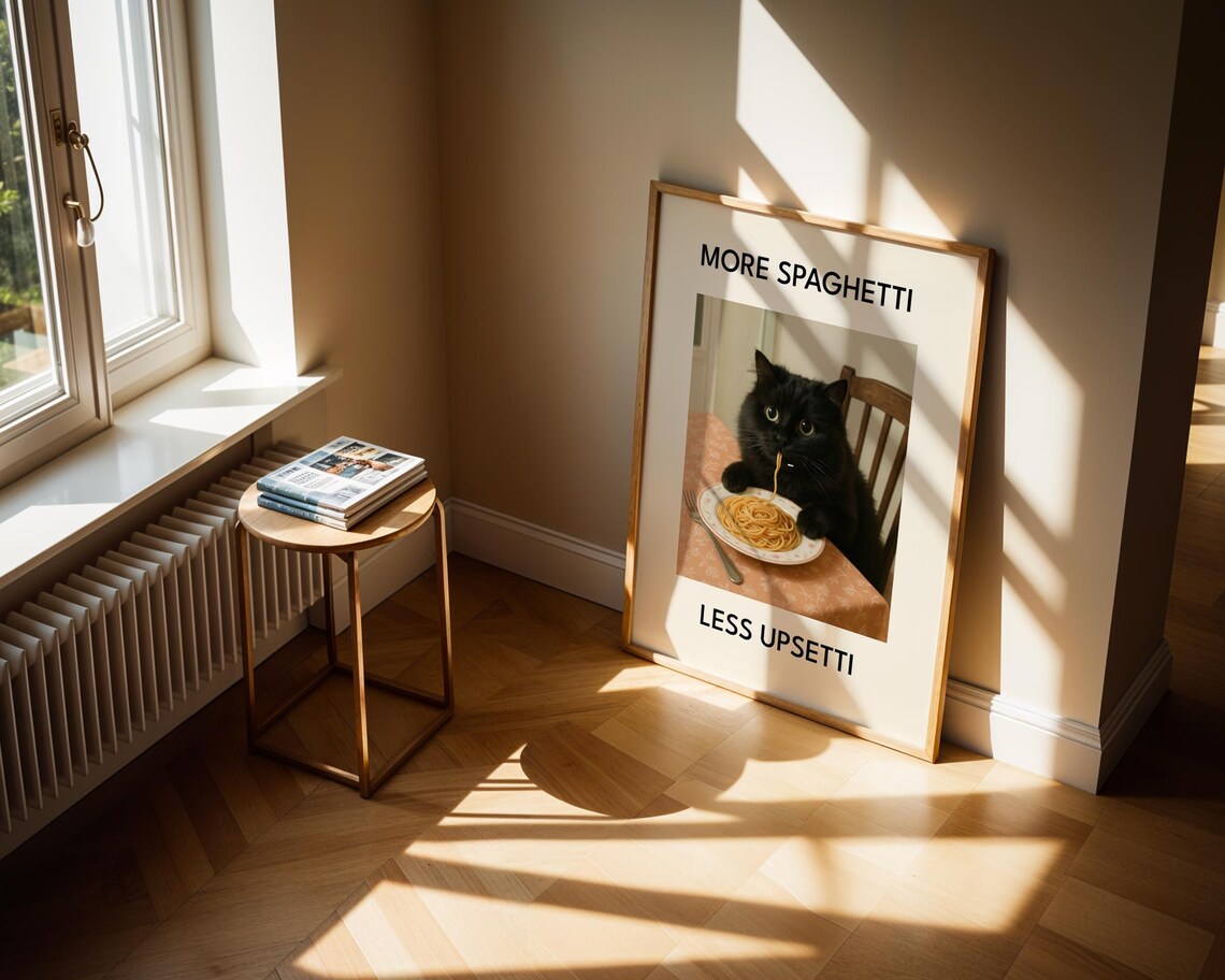 Funny Spaghetti Cat, More Spaghetti Less Upsetti - Image 5