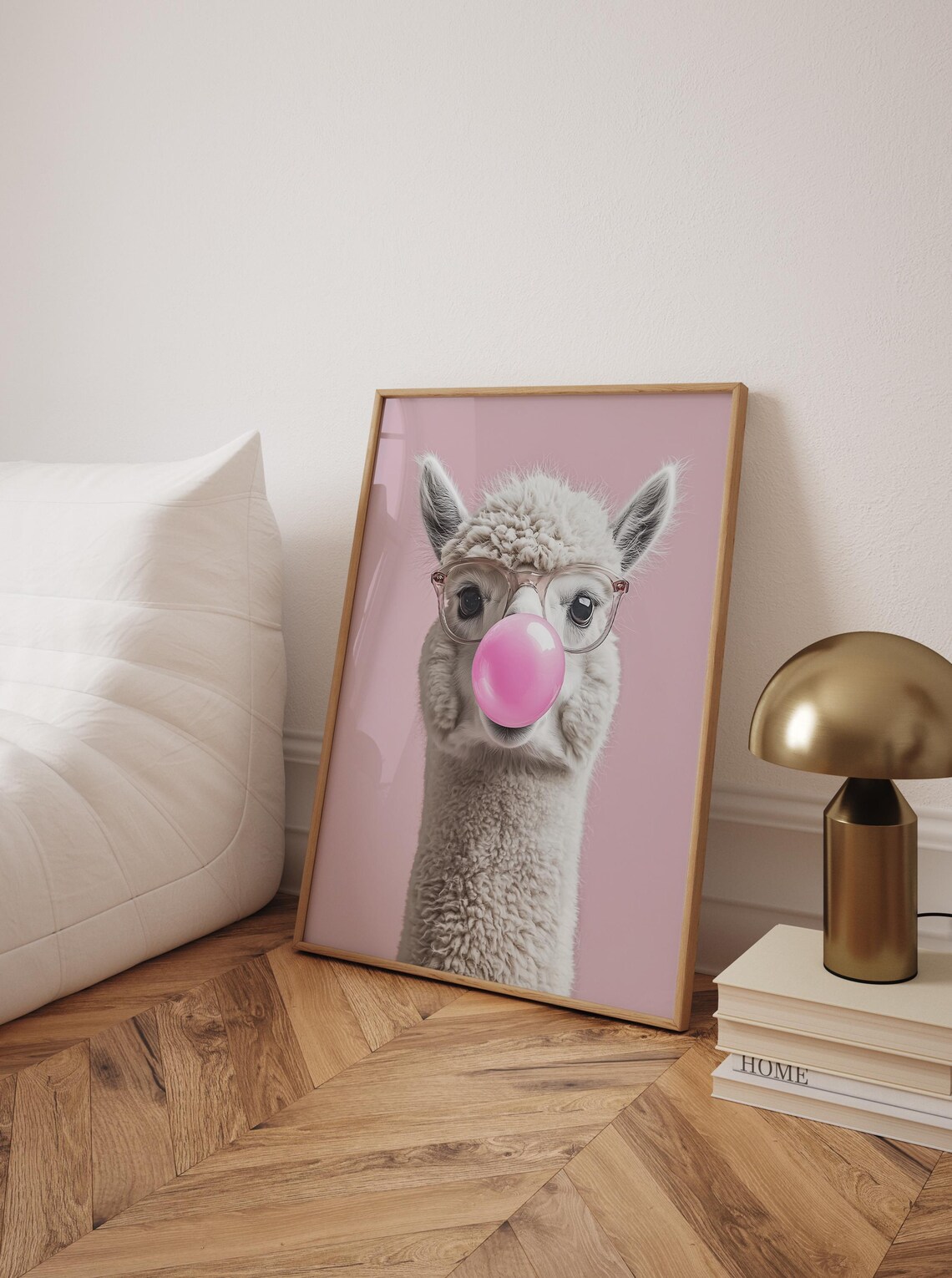 Llama Wall Art, Funny Alpaca With Glasses - Image 6