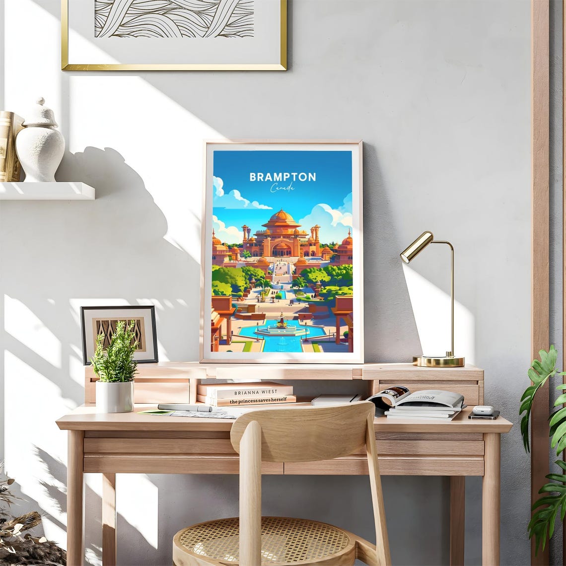 Brampton Canada Golden Palace Reflecting Pool Gardens Poster - Image 4
